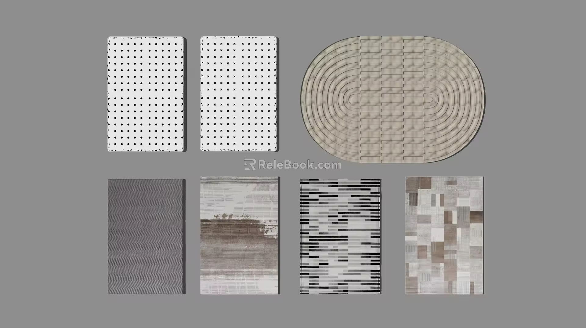 modern square carpet 3d model