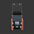 Futuristic Sci Fi Weapon With Blue Pink Accents And Glowing Mechanical Components