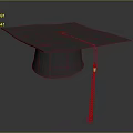 Classic Black Graduation Cap With Blue Tassel As Daily Life Essential