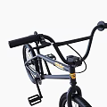Black BMX Bike With Gold Accent Sturdy Frame And Durable Wheels For Sports Riding