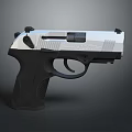 Modern Smith Wesson Pistol Design With Silver Black Finish And Grip