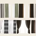 Various Colored Curtains With Different Styles And Textures For Home Decor