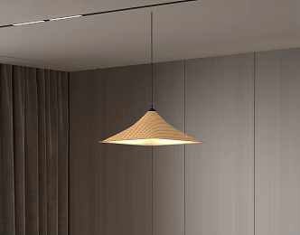Bamboo lamp rattan handicraft chandelier decorative lamp 3d model