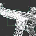Black Tactical Assault Rifle With Scope Magazine Barrel And Handguard