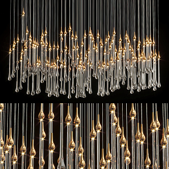 Modern crystal chandelier 3d model