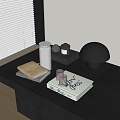 Modern Ornaments Combination Book Candle Mug Table Lamp 3d model