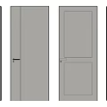Modern White Swing Doors With Different Panel Designs For Home Interior 3d model