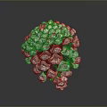 Pine Cone Shaped Dessert Pastry With Nutty Crust And Green Sugar Decorations