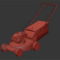 Red And Black Agricultural Lawn Mower With Durable Body And Wheels