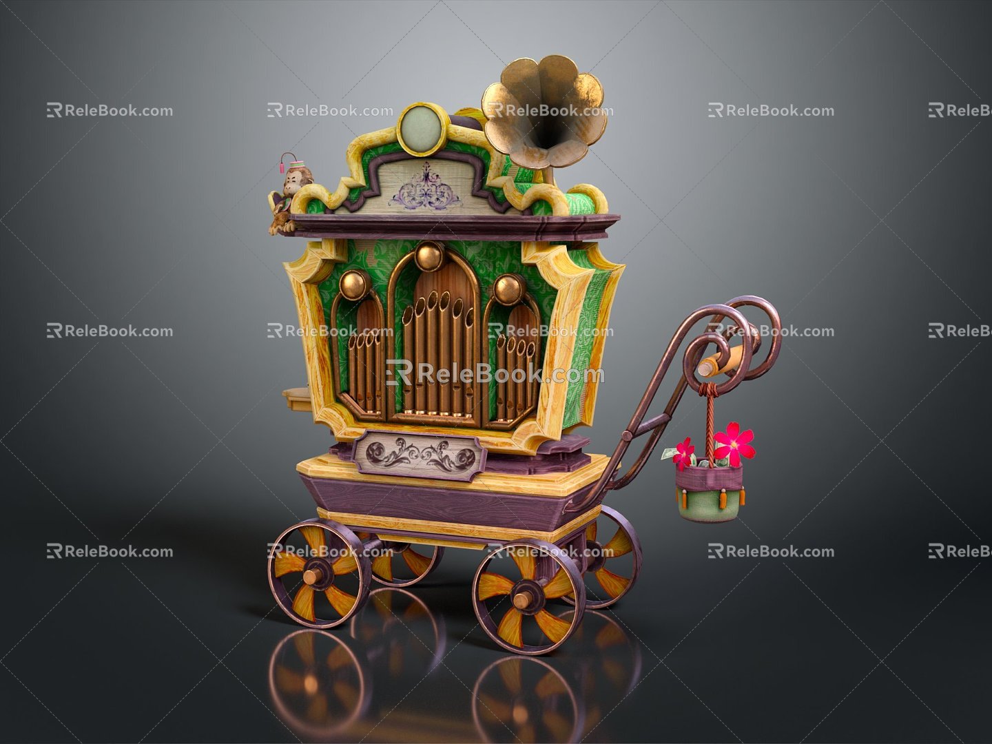 European-style organ ancient hand piano barrel classical instrument hand piano instrument western instrument model