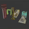 Architectural Models With Various Shapes Including Tower Rectangular And Pyramid Structures