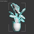 Green Monstera Potted Plant in White Ceramic Pot with Large Leaves