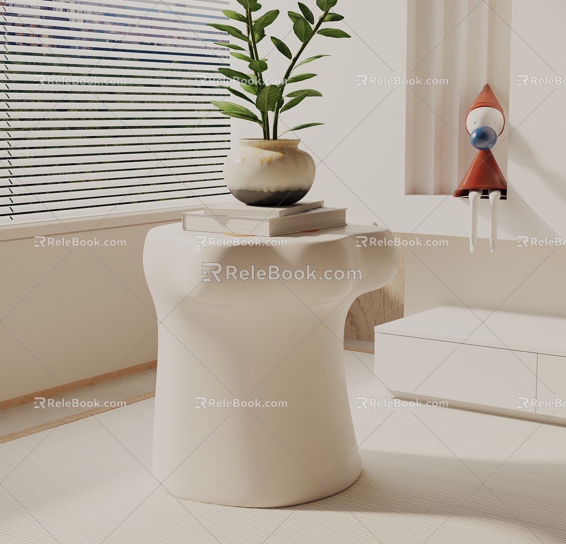 Modern Bedside Cabinet 3d model