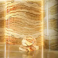 Stone Texture Setting With Decorative Sphere Transparent Cylinders And Swatches 3d model