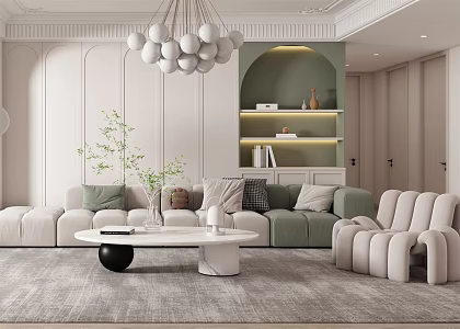 French Living Room 3d model