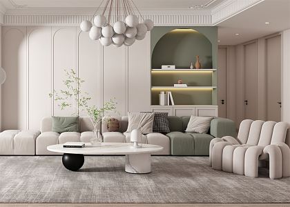 French Living Room 3d model