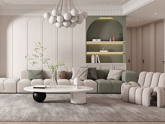 French Living Room 3d model