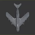 Detailed Silver Fighter Airplane Model With Cockpit Wings And Tail Design