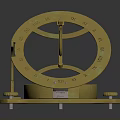 Vintage Brass Compass With Circular Dial And Roman Numerals For Home Decor