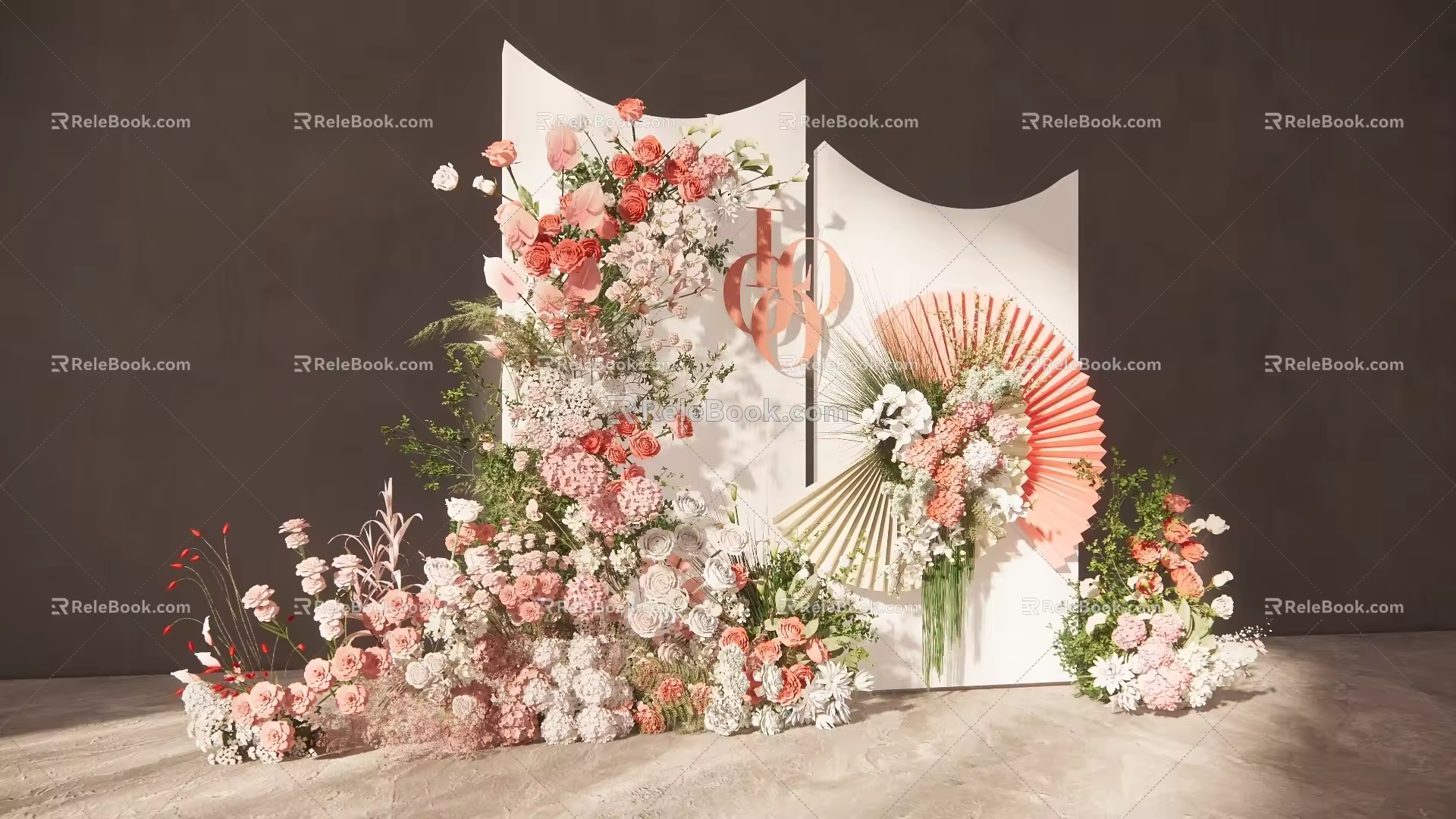 Modern Meichen Pink Proposal Arrangement 3d model