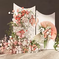 Modern Meichen Pink Proposal Arrangement 3d model