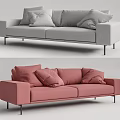 Modern double sofa 3d model