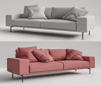 Modern double sofa 3d model