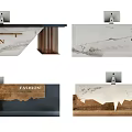 Modern Reception Desk Reception Desk 3d model