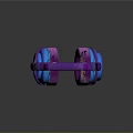 Over Ear Purple and Blue Headphones with Cat Ear Design Modern Electronic Device