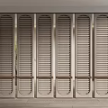 modern screen partition louver screen partition wooden screen partition 3d model