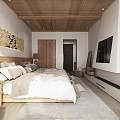 Hotel Guest Room Featuring Wooden Ceiling TV Sofa Mountain View Bed And Plush Pillows