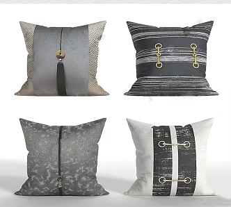 Pillow Fabric Pillow Soft Chair Cushion Modern Style Interior Design 3d model