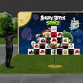 Angry Birds Space Outdoor Game Setup With Player And Character Board In Park 3d model