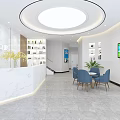 Modern Dental Clinic Interior With White Walls Wooden Cabinets And Treatment Chair