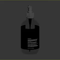 White Plastic Pump Dispenser Bottle With Black Label For Daily Cleaning Products