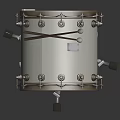 Professional Snare Drum Musical Instrument On Adjustable Metal Stand With White Head