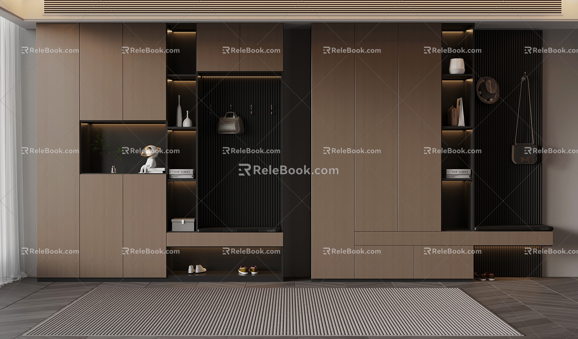 03 Shoe Cabinet Italian Shoe Cabinet 3d model