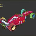 Red Ferrari Formula 1 Racing Car With Marlboro Shell Logos And Aerodynamic Body Design