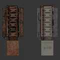 Vintage Train Models Red And Beige With Retro Design And Detailed Structures