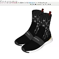 Black Knit Socks Shoes With Star Patterns Louis Vuitton Logo And White Soles