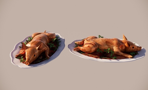 Gourmet Roast Pig 3d model