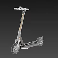 Modern Gray And Yellow Electric Scooter With Handlebar Deck And Wheels