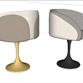 Pair of Modern Leisure Chairs With Textured Fabric And Gold Black Metal Bases