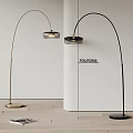 poliform modern floor lamp fishing lamp 3d model