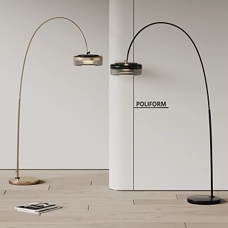 poliform modern floor lamp fishing lamp 3d model