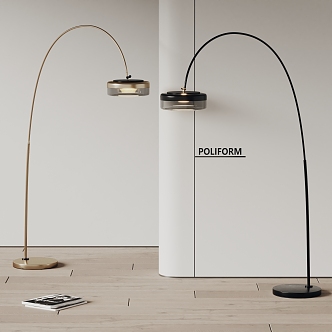 poliform modern floor lamp fishing lamp 3d model