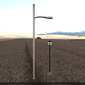 Tall Street Lamp And Short Garden Lamp Design For Outdoor Lighting