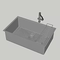 Stainless Steel Single Bowl Kitchen Sink With Faucet And Drain Grid