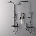 Modern Shower System With Rainfall Head Handheld Sprayer And Wall Mounted Design 3d model