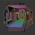 Sci-fi Corridor Sci-fi Capsule Space Capsule Hibernation Cabin Freezing Cabin Rest Cabin Rest Capsule 3d model